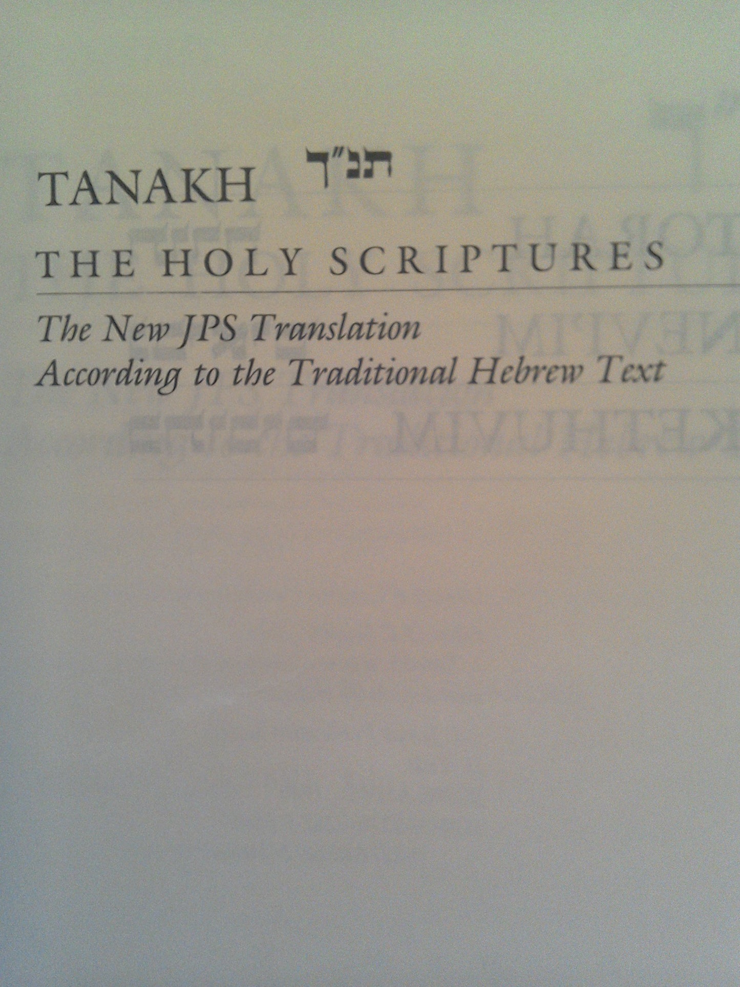 Tanakh : A New Translation of the Holy Scriptures According to the Traditional Hebrew Text (Teal Leatherette)
