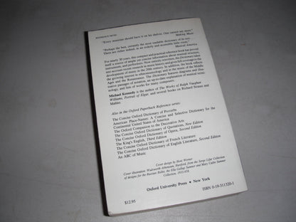 The Concise Oxford Dictionary of Music (Oxford Quick Reference)