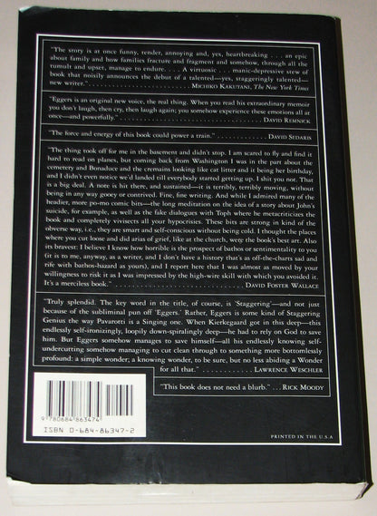 A Heartbreaking Work Of Staggering Genius : A Memoir Based on a True Story