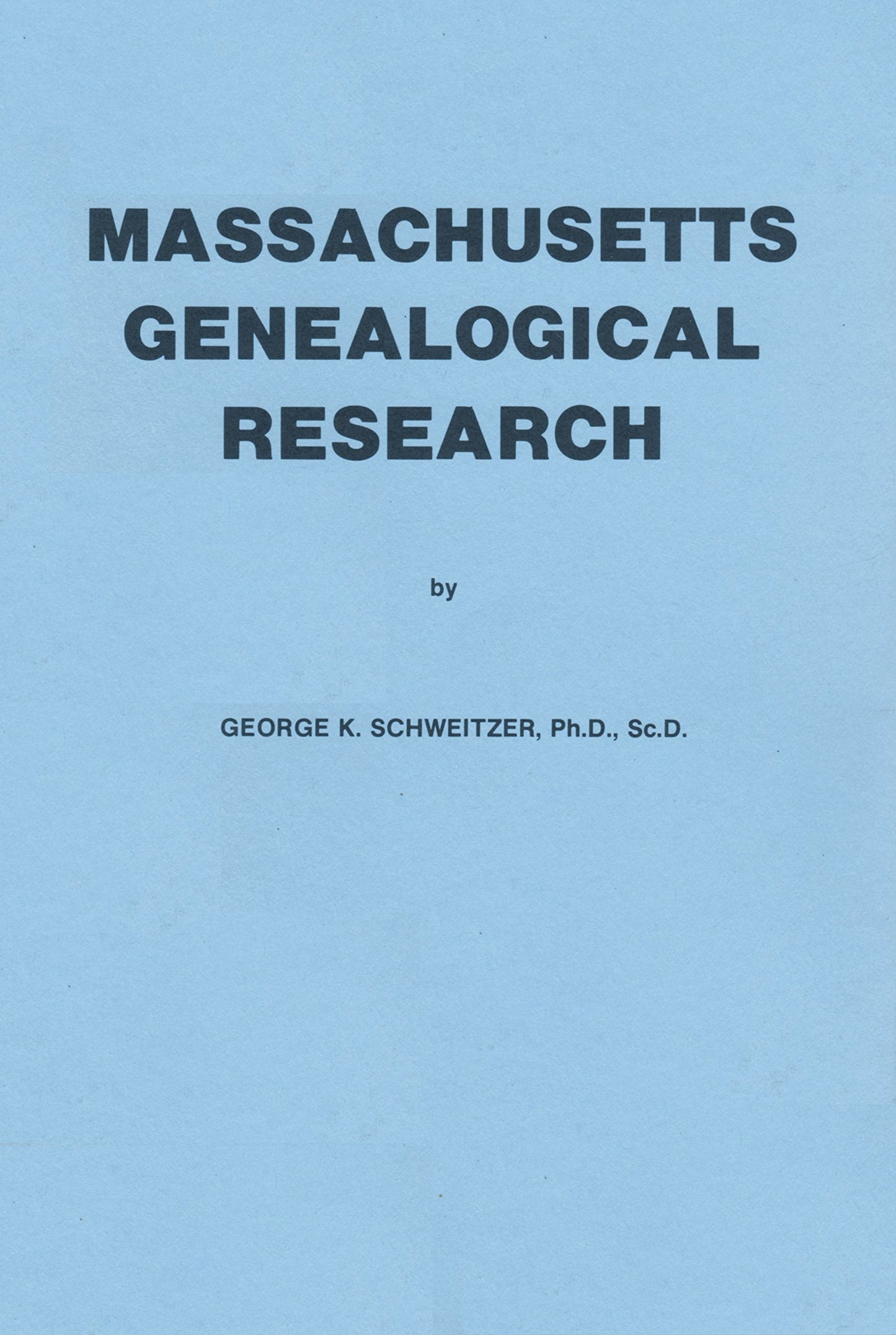Massachusetts Genealogical Research