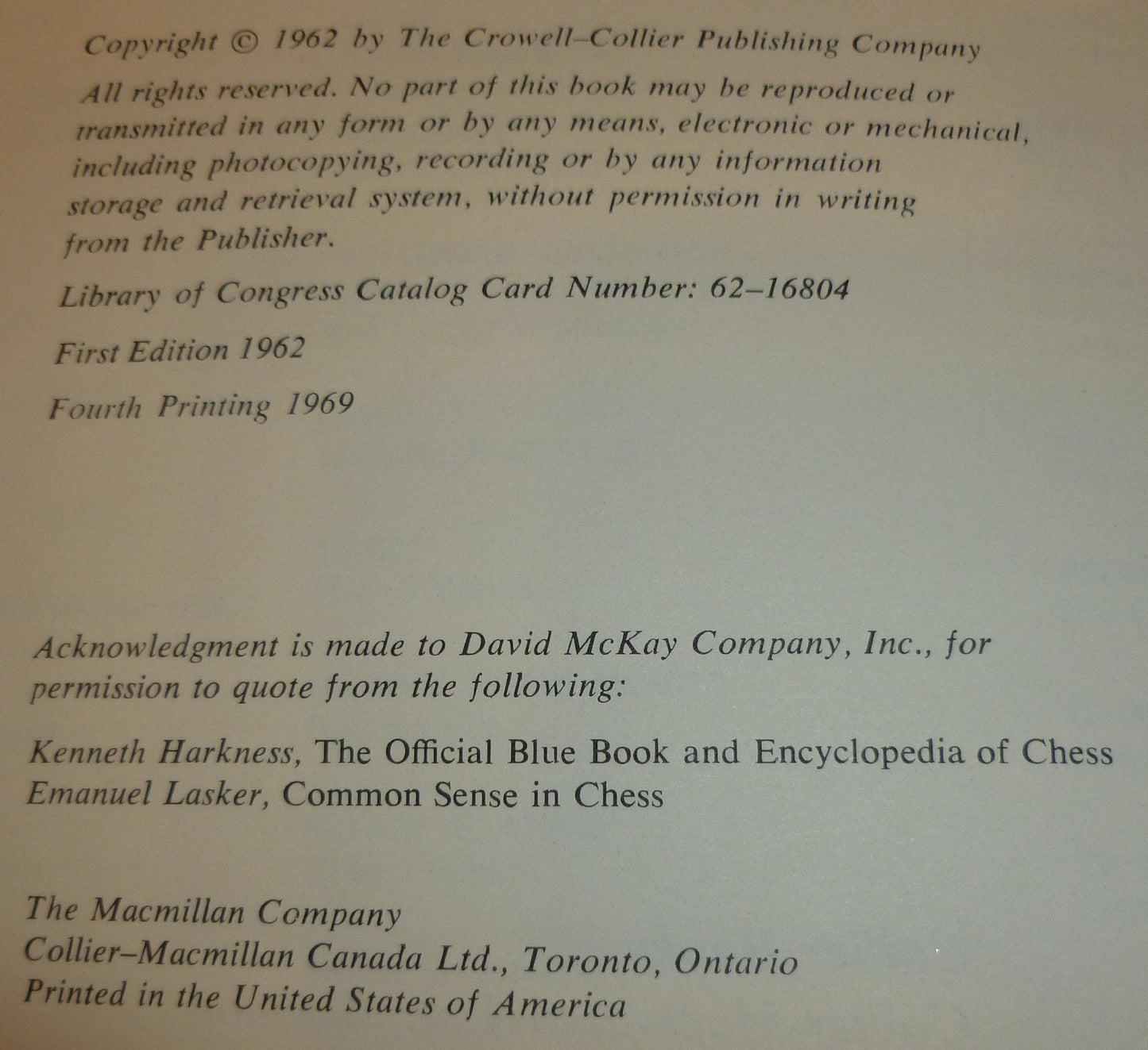 The Collier quick and easy guide to chess