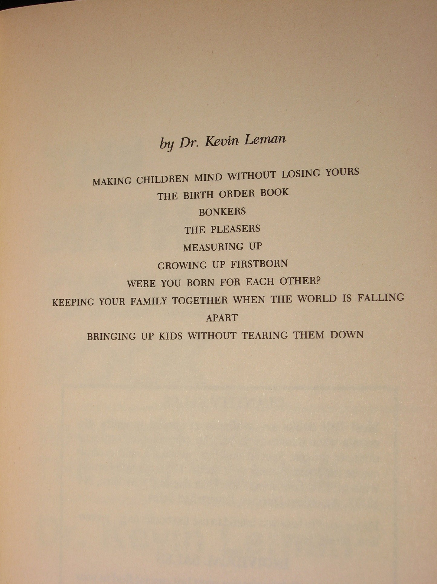 The Birth Order Book: Why You Are the Way You Are