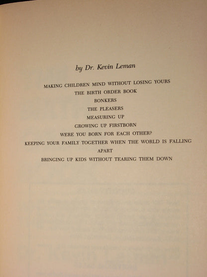 The Birth Order Book: Why You Are the Way You Are