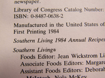 Southern Living 1984 Annual Recipes (Southern Living Annual Recipes)