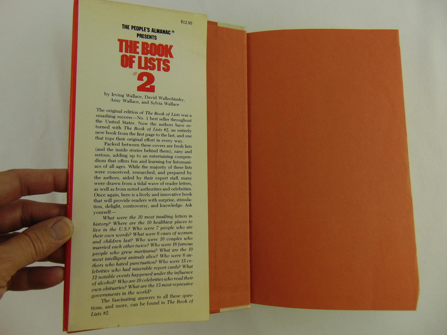 The People's Almanac Presents The Books of Lists, No. 2