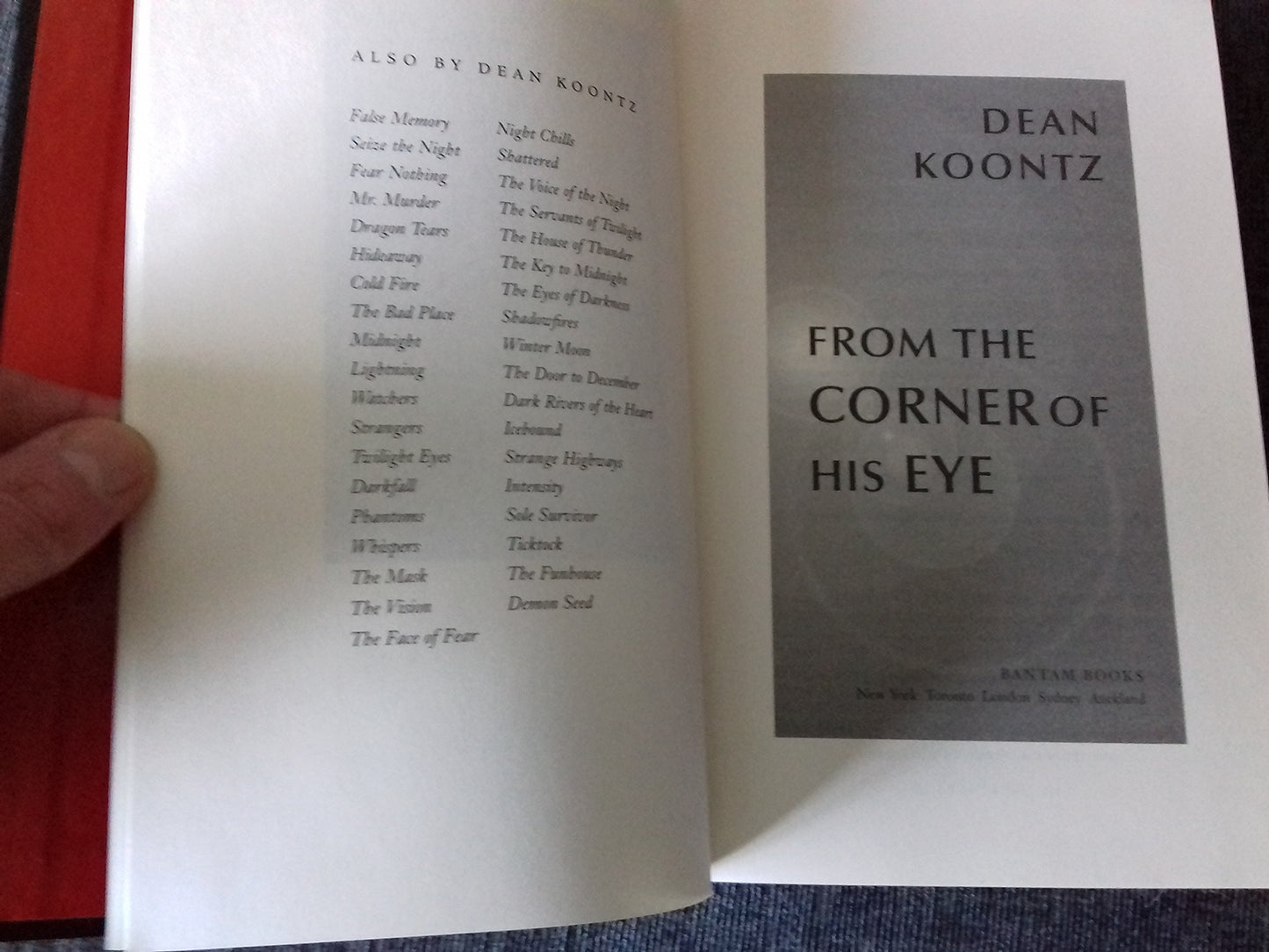 From the Corner of His Eye