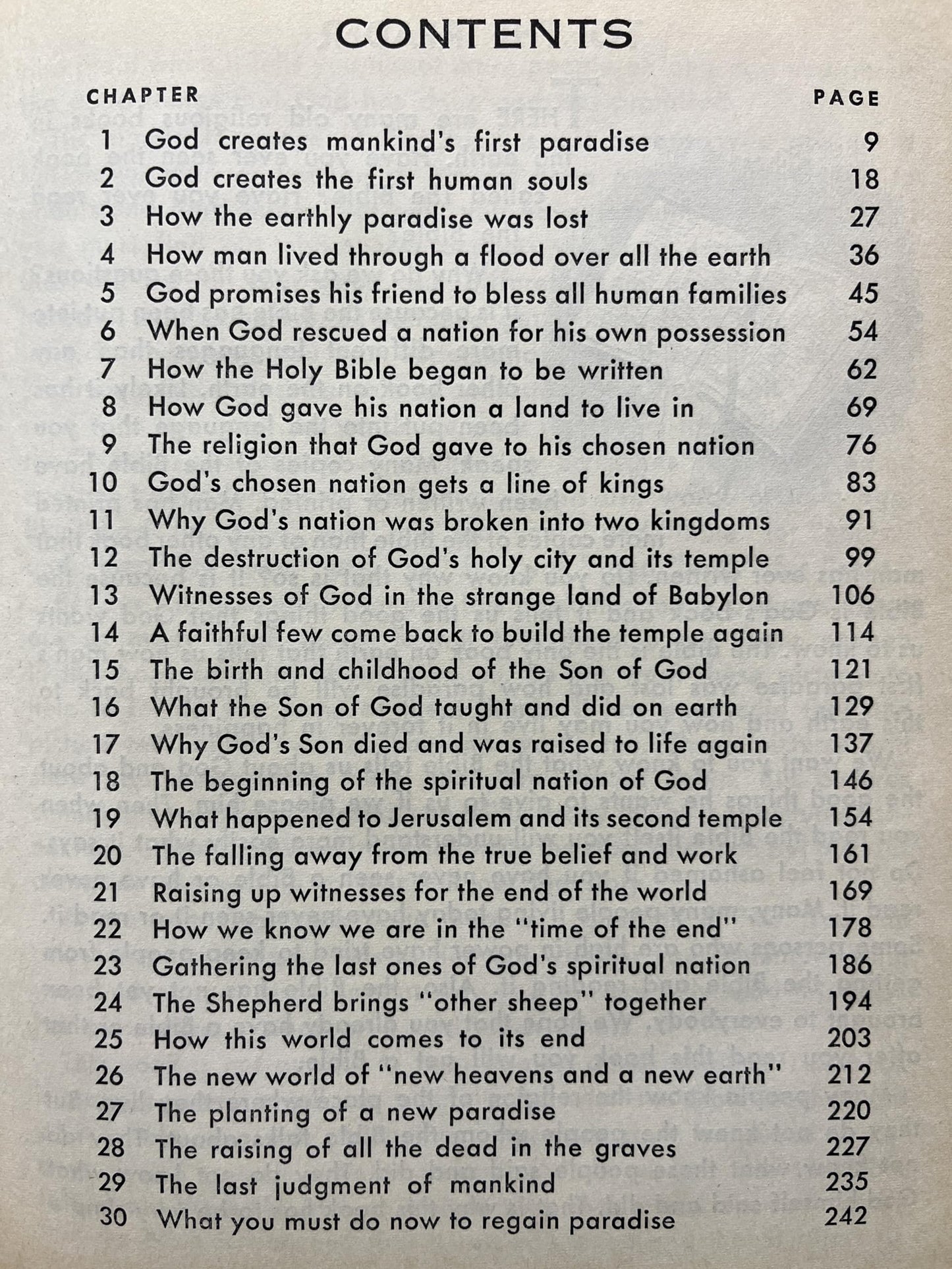 From Paradise Lost to Paradise Regained