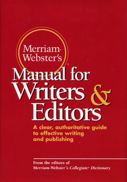 Merriam - webster's Manual For Writers and Editors