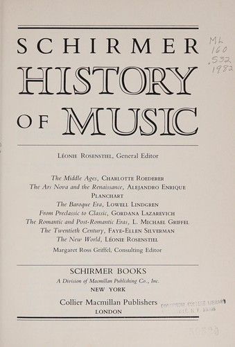 Schirmer History of Music