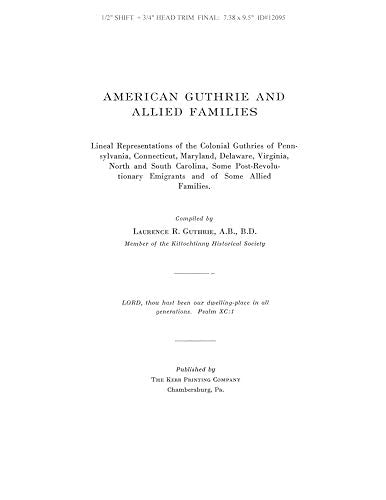 American Guthrie and Allied Families