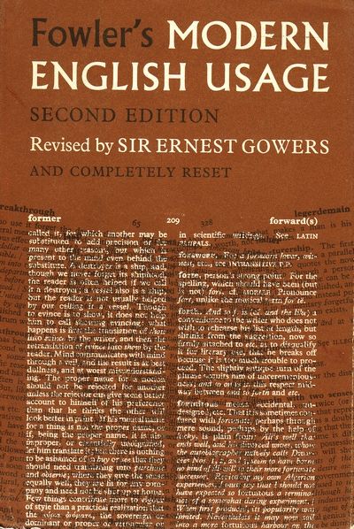 Dictionary of Modern English Usage