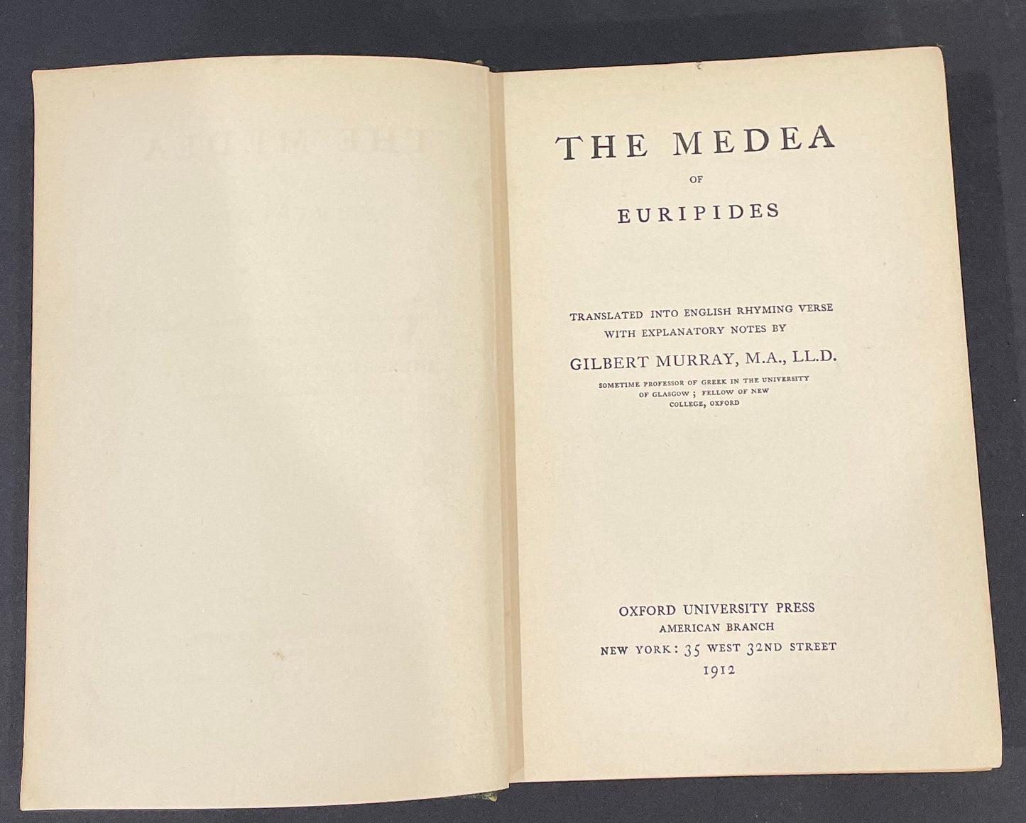 The Medea The Trojan Women The Electra [ Three In One] Hardcover – 1912