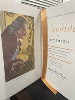 Candide or Optimism by Francois Marie Arouet De Voltaire. Collectors Edition bound in genuine leather. Easton Press 1977.