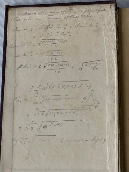 Trigonometry for Beginners, With Numerous Examples by Isaac Todhunter. 1868. Hardcover. Vintage book. A great gift for the math nerd.