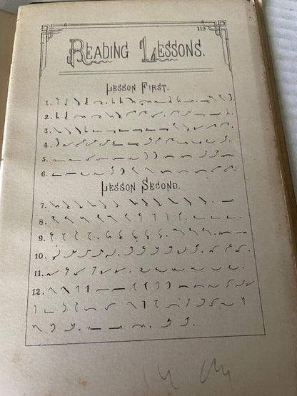 Elements of Tachygraphy by David Philip Lindsley. Eleventh Edition.  Otis Clap & Son. 3 Beacon Street, 1885. Vintage Book.