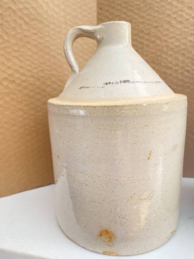 Stoneware Jugs. 1-Gallon. Vintage Pair. An excellent example of American stoneware.