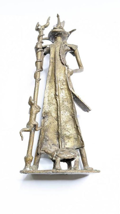Three Heavy Bronze African Deity Statues
