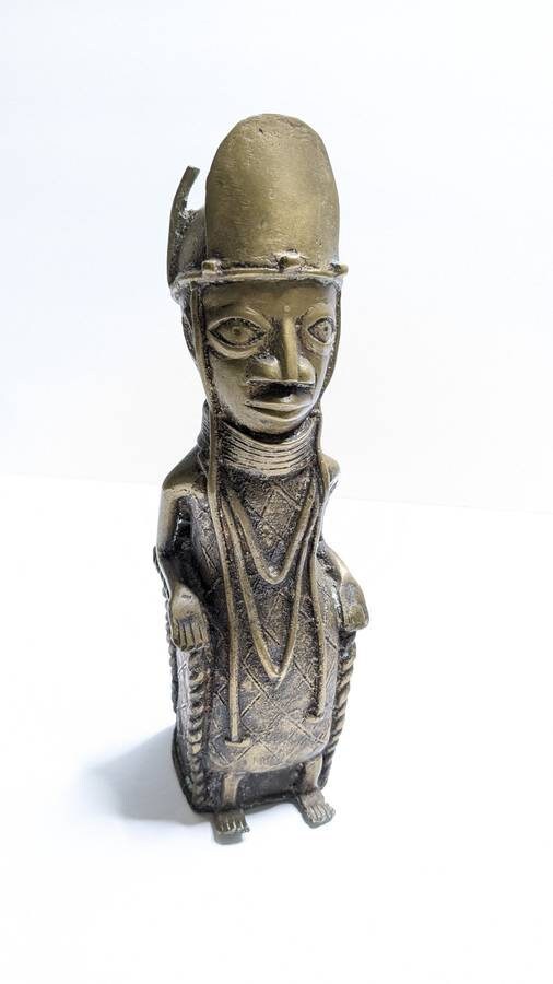 Three Heavy Bronze African Deity Statues