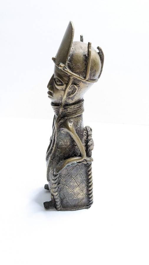 Three Heavy Bronze African Deity Statues
