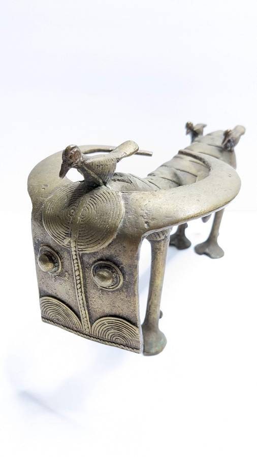 Three Heavy Bronze African Deity Statues