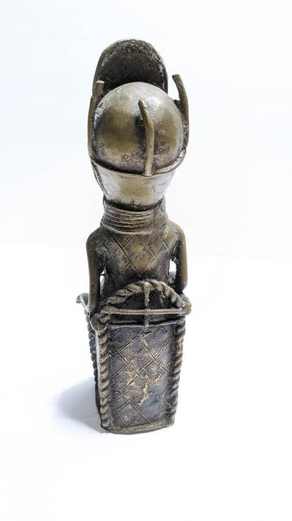Three Heavy Bronze African Deity Statues