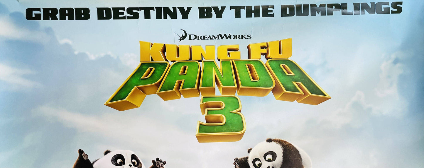 Kung Fu Panda 3 Movie Poster.  Giant 4 x 6 feet.