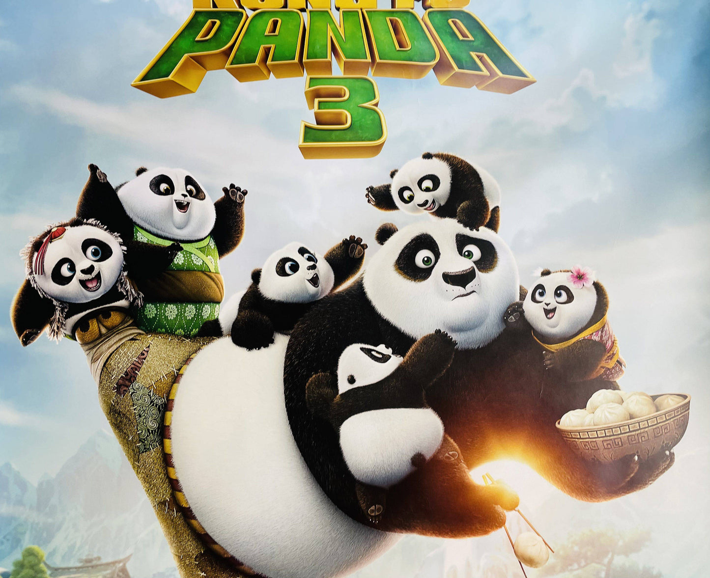 Kung Fu Panda 3 Movie Poster.  Giant 4 x 6 feet.