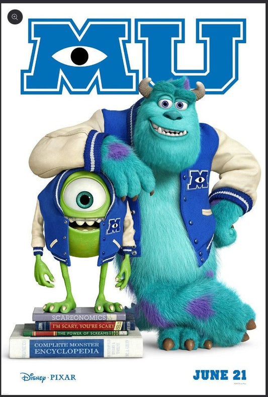 Original movie poster for Monsters University - 27 X 40 inches, double-sided, printed on high quality paper