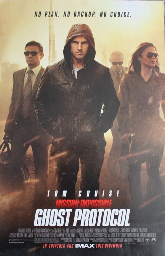 Original movie poster for Mission Impossible: Ghost Protocol - 27 X 40 inches, double-sided, printed on high quality paper