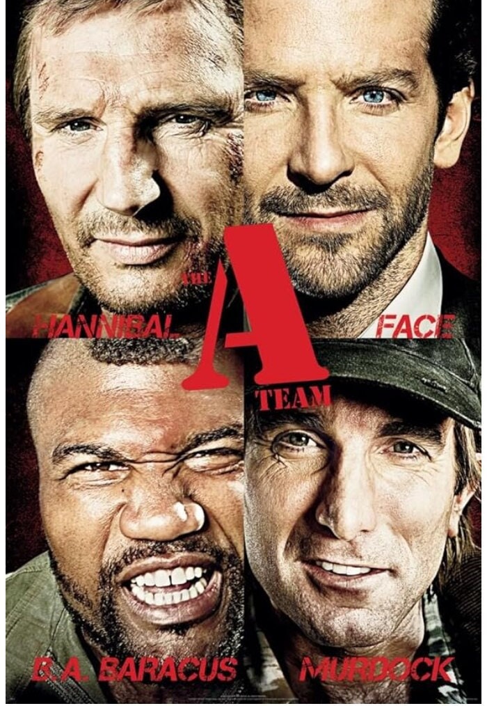 Original movie poster for The A Team - 27 X 40 inches, double-sided, and printed on high quality paper