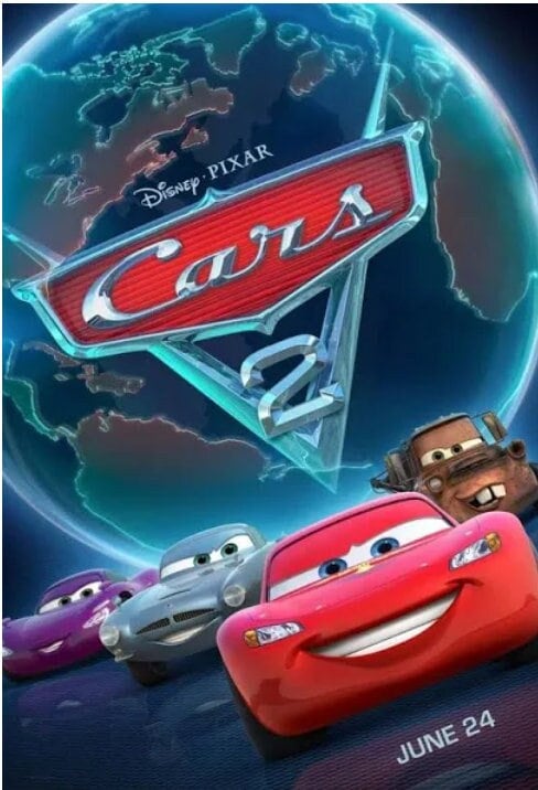 Original movie poster for Cars 2 - 27 X 40 inches, double-sided, and printed on high quality paper