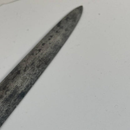 Antique 27" Steel Military Sword with Sheath. Unknown Origin.