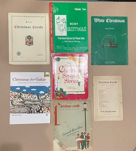 Vintage Christmas Sheet Music Collection. Classics for the guitar, piano, to sing along.