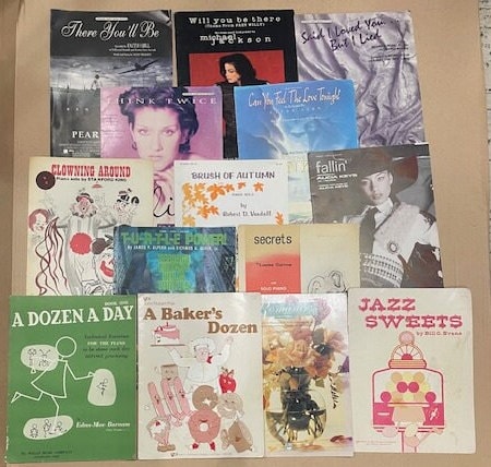 14 Sets of Sheet Music for Both Contemporary Songs and Classic Favorites. Great Price!!!