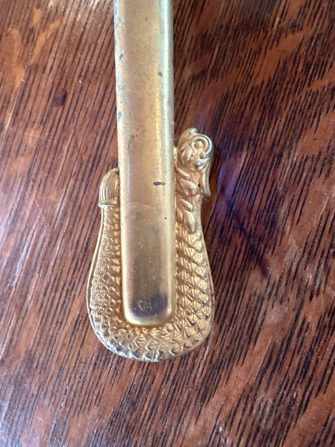 Antique Cut & Thrust Sword and Scabbard, Stamped USN, 39” from Tip to Pommel