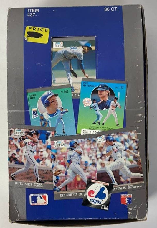 1991 Ultra FleerBaseball Sealed Box of Card Packs (35 Packs)