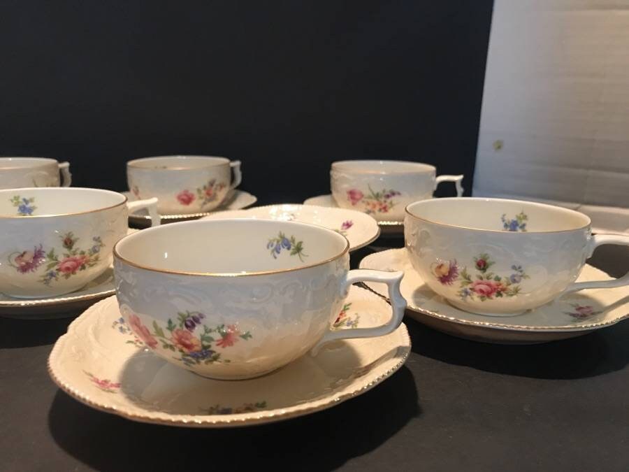 Vintage Rosenthal "Sans Souci" Pattern German Fine Porcelain China - Coffee and Tea Service.