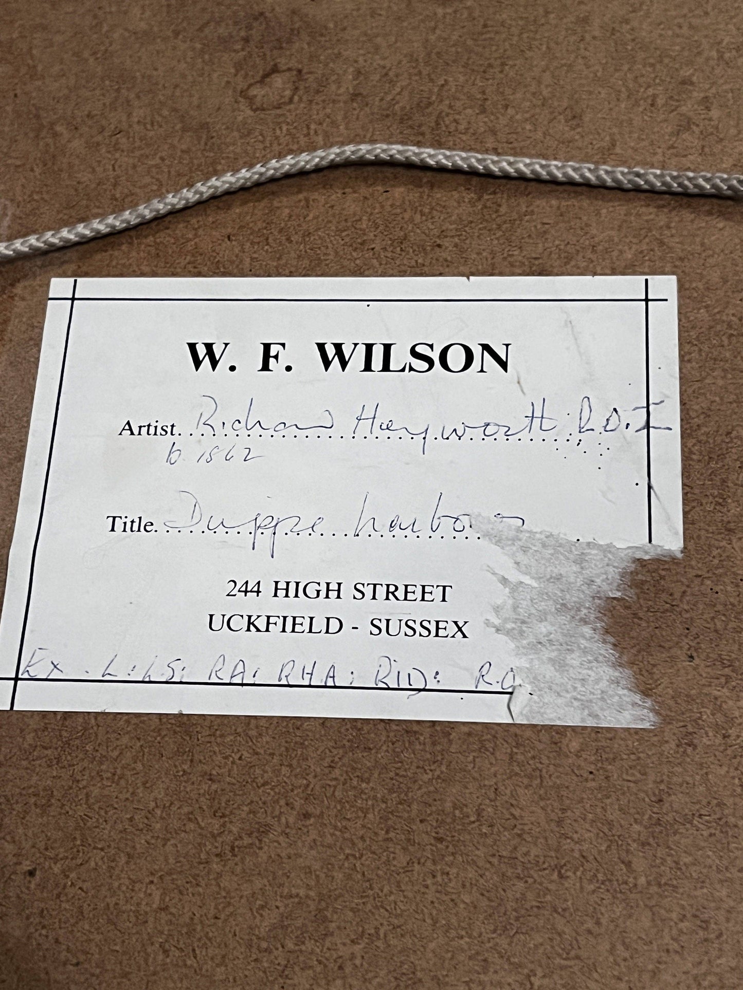 Rare Original Antique Oil Painting by Richard Heyworth (1862 - 1942) “Dieppe Harbor”, 12.75 x 14.75” Framed