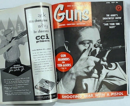 Guns Magazine (1958-1970) Each Year Professionally Bound into a Hardback Volume