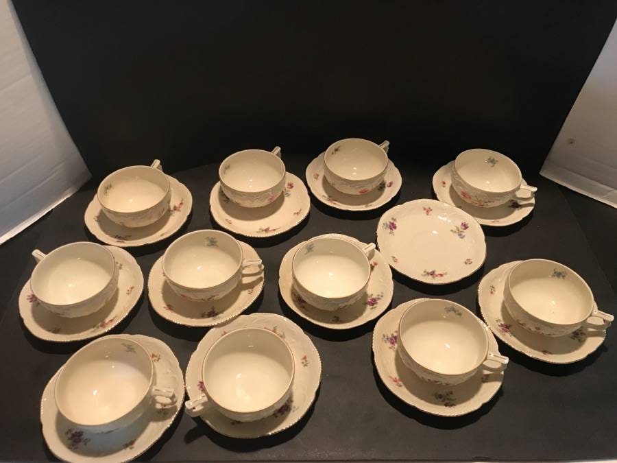 Vintage Rosenthal "Sans Souci" Pattern German Fine Porcelain China - Coffee and Tea Service.