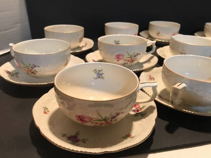 Vintage Rosenthal "Sans Souci" Pattern German Fine Porcelain China - Coffee and Tea Service.