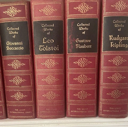 Antique Early 1900s Hardcover Book Set of the Collected Works of Famous Authors from Publisher Walter Black
