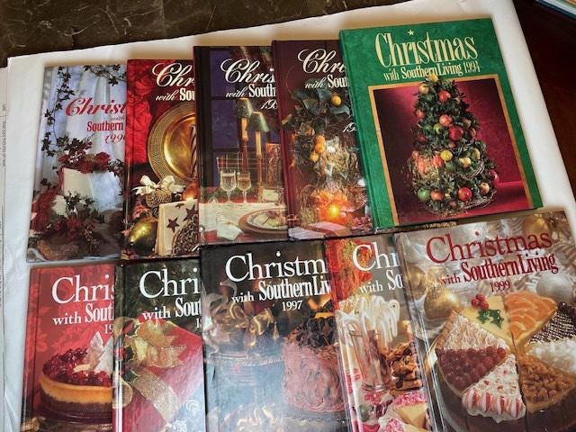 A Decade of Christmas with Southern Living Cookbooks (1990-1999)