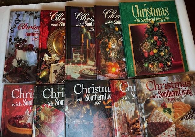 A Decade of Christmas with Southern Living Cookbooks (1990-1999)