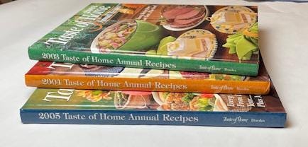 Cook, Celebrate, and Savor with the Best of Taste of Home with these three annual recipe books (2003-2005)