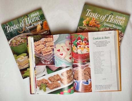 Cook, Celebrate, and Savor with the Best of Taste of Home with these three annual recipe books (2003-2005)