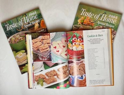 Cook, Celebrate, and Savor with the Best of Taste of Home with these three annual recipe books (2003-2005)