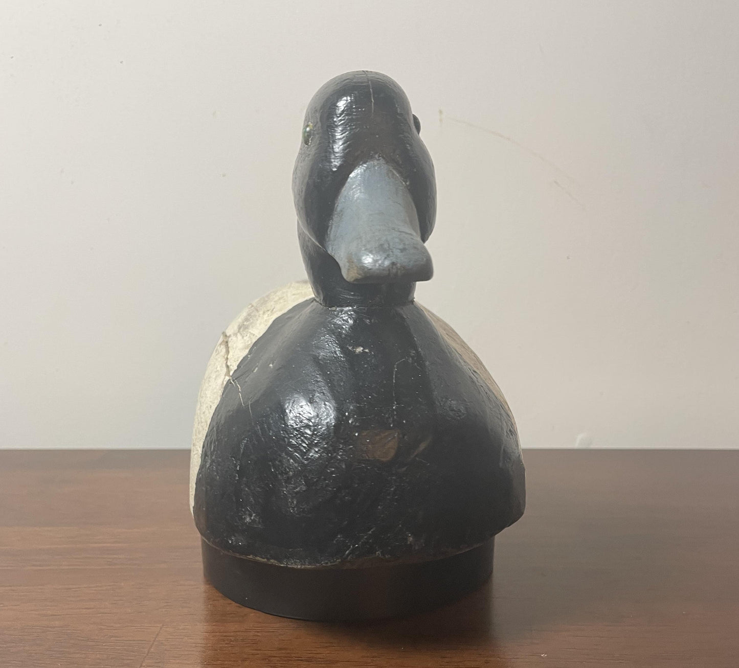 Vintage Hand-Carved, Hand-Painted Wooden Duck Decoy