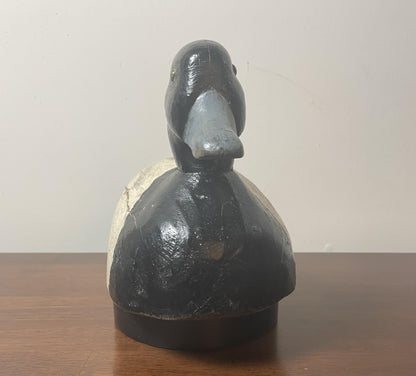 Vintage Hand-Carved, Hand-Painted Wooden Duck Decoy