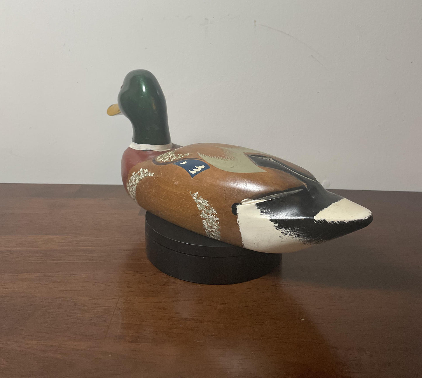 Vintage Hand-Carved, Hand-Painted Wooden Duck Decoy - Mallard